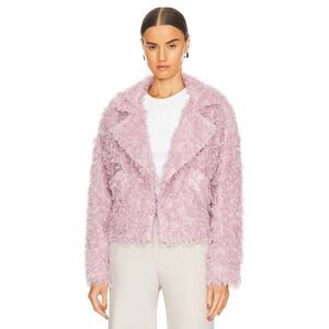 Le Superbe Saint Vincent After Show Jacket Wysteria Pink Fluffy Women's Small